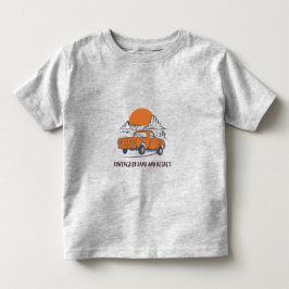 Aangedreven Door Zand En Spijt Woestijn Kamperen Kinder Shirts