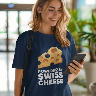 Aangedreven door Zwitserse Kaas Grappig Dames T-sh Tri-Blend Shirt