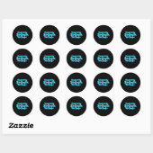 Aangedreven Grafisch Ronde Sticker (Vel)