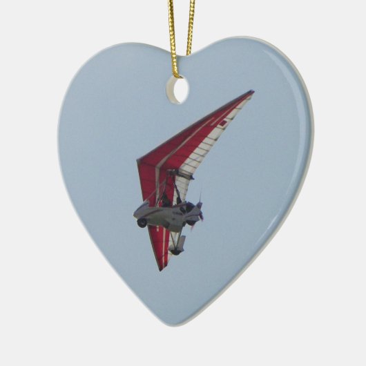 Aangedreven hang glider keramisch ornament (Links)