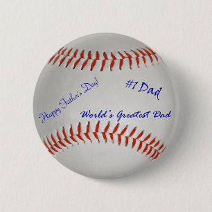 Aangedreven honkbal ronde button 5,7 cm