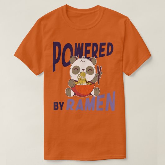 Aangedreven Panda Ramen Anime Noodles Kawaii Japan T-shirt (Design voorkant)