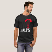 Aangedreven Paramotor Grappig Paragliding Evolutie T-shirt (Voorkant volledig)