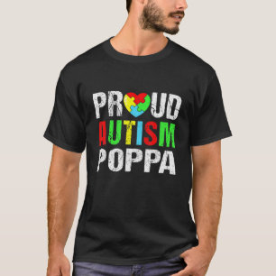 Aangedreven professionele autisme Poppa Heart Fami T-shirt
