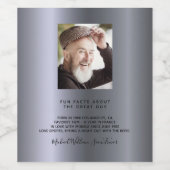 Aangeeffoto's op Birthday: leuke feiten bio zilver Wijn Etiket (Enkel label)