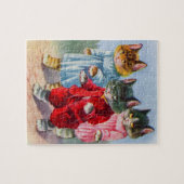 Aangeklede kittens in de regen in 1930 legpuzzel (Horizontaal)