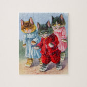 Aangeklede kittens in de regen in 1930 legpuzzel (Verticaal)