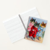 Aangeklede kittens in de regen in 1930 notitieboek (Binnen)