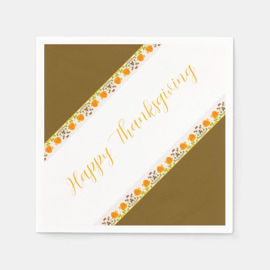 Aangeklonken met Oranje patroonluiers Servet (Voorkant)