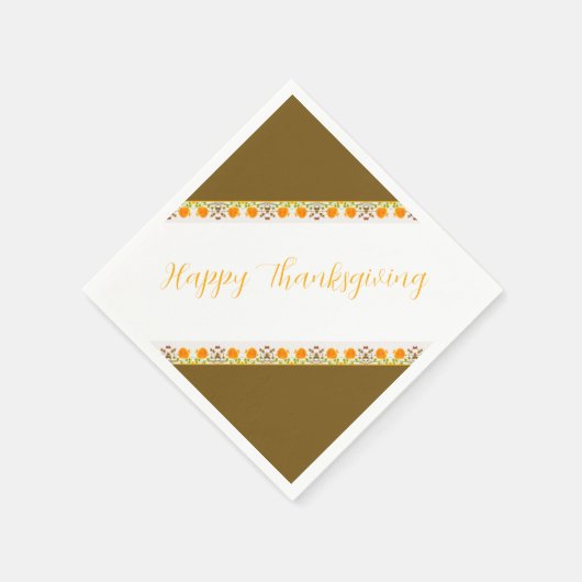 Aangeklonken met Oranje patroonluiers Servet (Hoek)