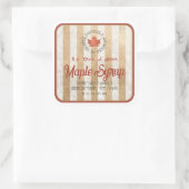 Aangelapt in Vermont Red Leaf Maple Syrup 1,5 inch Vierkante Sticker (Tas)
