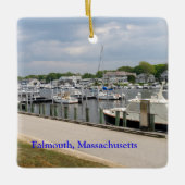 Aangelegde boten in Falmouth Massachusetts Keramisch Ornament (Voorkant)