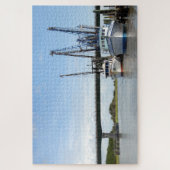 Aangemeerde garnalenboten legpuzzel (Verticaal)