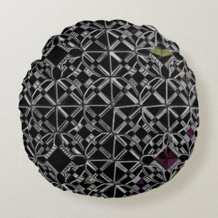 Aangemeld bij de Crossroad Round Cushion Rond Kussen