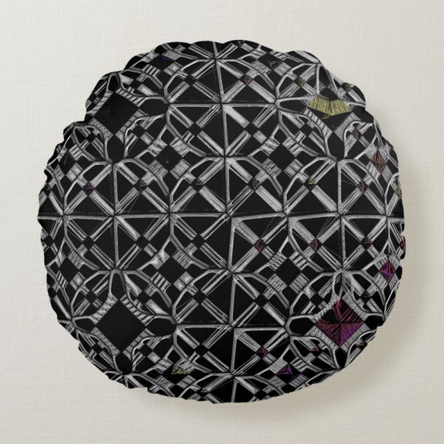 Aangemeld bij de Crossroad Round Cushion Rond Kussen (Voorkant)