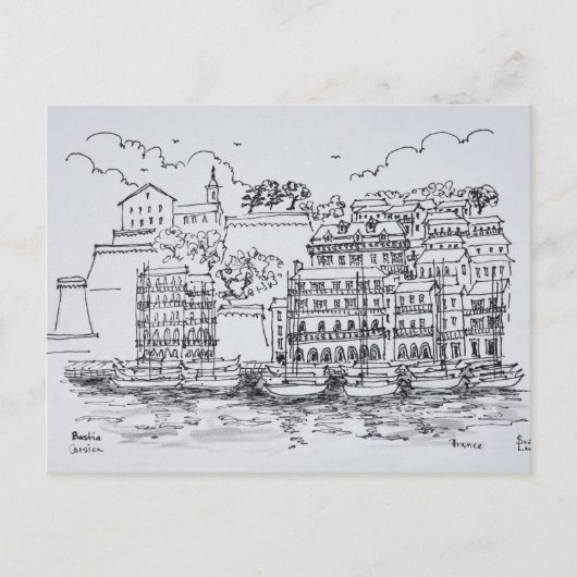 Aangemelde haven van Bastia, Corsica, Frankrijk Briefkaart (Voorkant)
