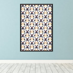 Aangenaam kennis met me te maken - Pinguïn Handtek Canvas Afdruk