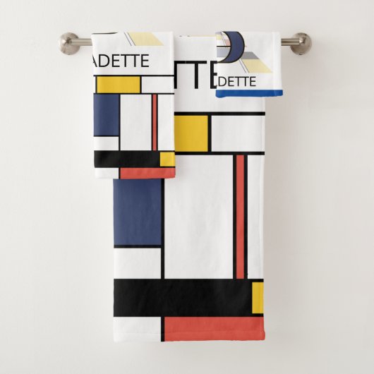 Aangenaam neoplasticisme Art Monogram. Brief B Bad Handdoek (Insitu)