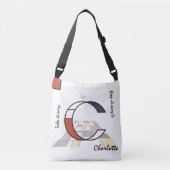 Aangenaam neoplasticisme Art Monogram. Brief C Crossbody Tas (Voorkant)