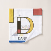 Aangenaam neoplasticisme Art Monogram. Brief D Bad Handdoek (Wasdoekje)