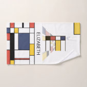 Aangenaam neoplasticisme Art Monogram. Brief E Bad Handdoek (Handdoek)