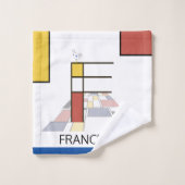 Aangenaam neoplasticisme Art Monogram. Brief F Bad Handdoek (Wasdoekje)
