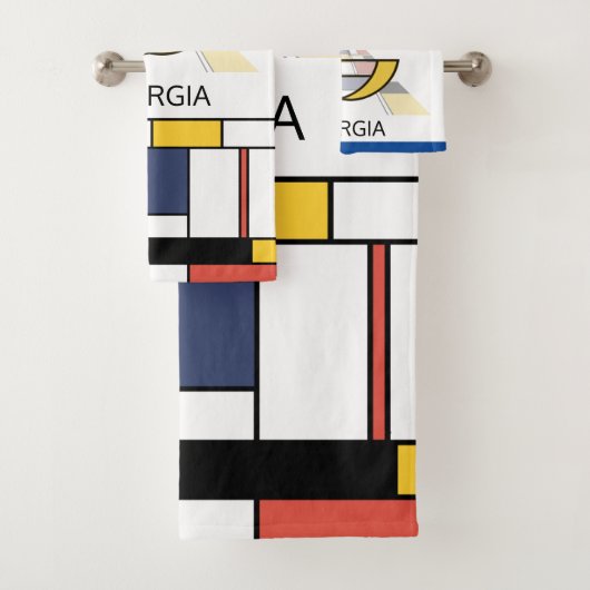 Aangenaam neoplasticisme Art Monogram. Brief G Bad Handdoek (Insitu)