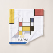 Aangenaam neoplasticisme Art Monogram. Brief H Bad Handdoek (Wasdoekje)
