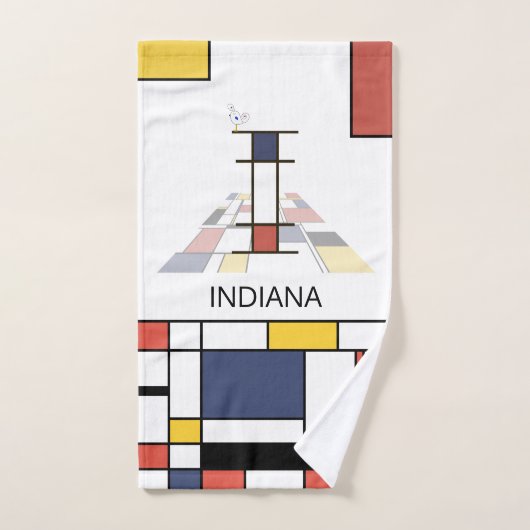 Aangenaam neoplasticisme Art Monogram. Brief I Bad Handdoek (Handdoek)