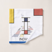 Aangenaam neoplasticisme Art Monogram. Brief I Bad Handdoek (Wasdoekje)