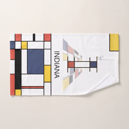 Aangenaam neoplasticisme Art Monogram. Brief I Bad Handdoek (Handdoek)