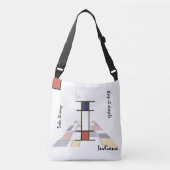 Aangenaam neoplasticisme Art Monogram. Brief I Crossbody Tas (Voorkant)
