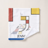 Aangenaam neoplasticisme Art Monogram. Brief J Bad Handdoek (Wasdoekje)
