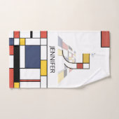 Aangenaam neoplasticisme Art Monogram. Brief J Bad Handdoek (Handdoek)
