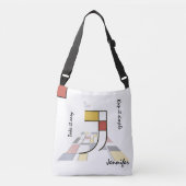 Aangenaam neoplasticisme Art Monogram. Brief J Crossbody Tas (Voorkant)
