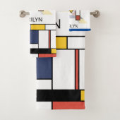 Aangenaam neoplasticisme Art Monogram. Brief M Bad Handdoek (Insitu)