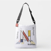 Aangenaam neoplasticisme Art Monogram. Brief N Crossbody Tas (Voorkant)