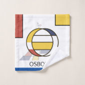 Aangenaam neoplasticisme Art Monogram. Brief O Bad Handdoek (Wasdoekje)