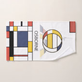 Aangenaam neoplasticisme Art Monogram. Brief O Bad Handdoek (Handdoek)