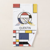 Aangenaam neoplasticisme Art Monogram. Brief Q Bad Handdoek (Handdoek)