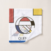 Aangenaam neoplasticisme Art Monogram. Brief Q Bad Handdoek (Wasdoekje)