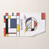 Aangenaam neoplasticisme Art Monogram. Brief Q Bad Handdoek (Handdoek)