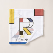 Aangenaam neoplasticisme Art Monogram. Brief R Bad Handdoek (Wasdoekje)
