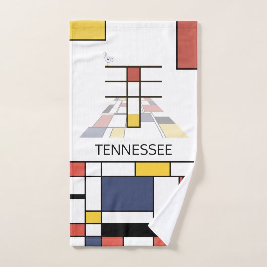 Aangenaam neoplasticisme Art Monogram. Brief T Bad Handdoek (Handdoek)