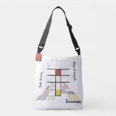 Aangenaam neoplasticisme Art Monogram. Brief T Crossbody Tas (Voorkant)