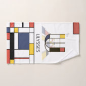 Aangenaam neoplasticisme Art Monogram. Brief U Bad Handdoek (Handdoek)