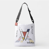 Aangenaam neoplasticisme Art Monogram. Brief V Crossbody Tas (Voorkant)