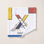 Aangenaam neoplasticisme Art Monogram. Brief X Bad Handdoek (Wasdoekje)