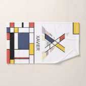 Aangenaam neoplasticisme Art Monogram. Brief X Bad Handdoek (Handdoek)