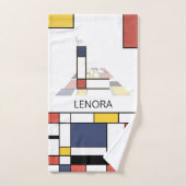 Aangenaam neoplasticisme Art Monogram. Letter L Bad Handdoek (Handdoek)